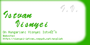 istvan visnyei business card